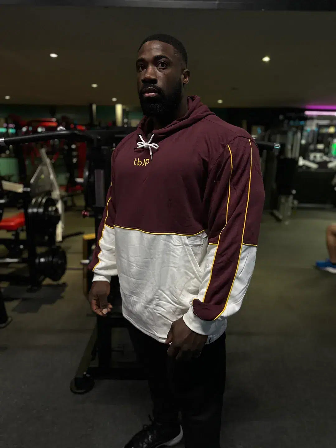 TBJP Maroon & White 2 Tone Pullover Hoodie