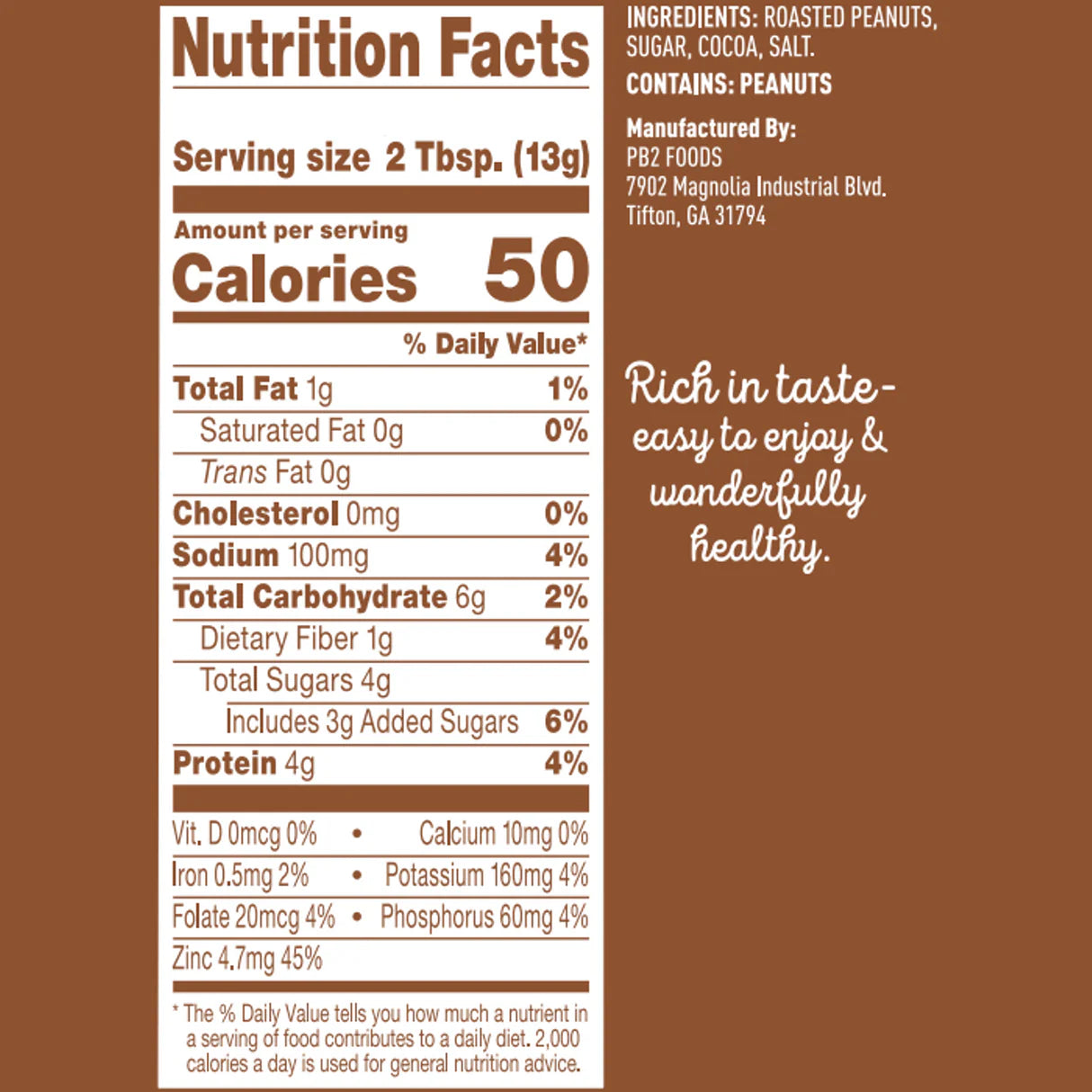 PB2 Peanut Powder Chocolate flavored (184g)